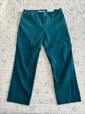 NEW! Loft The Riviera Pant- Cropped Marisa fit, Teal color, size 2 Petite